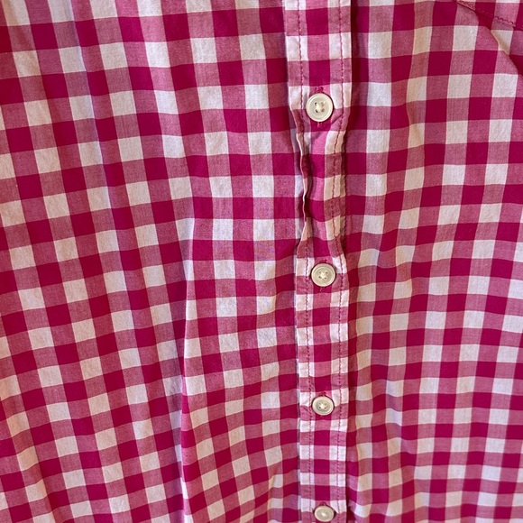 J. Crew Pink and White Plaid Shirt - Picture 3 of 4